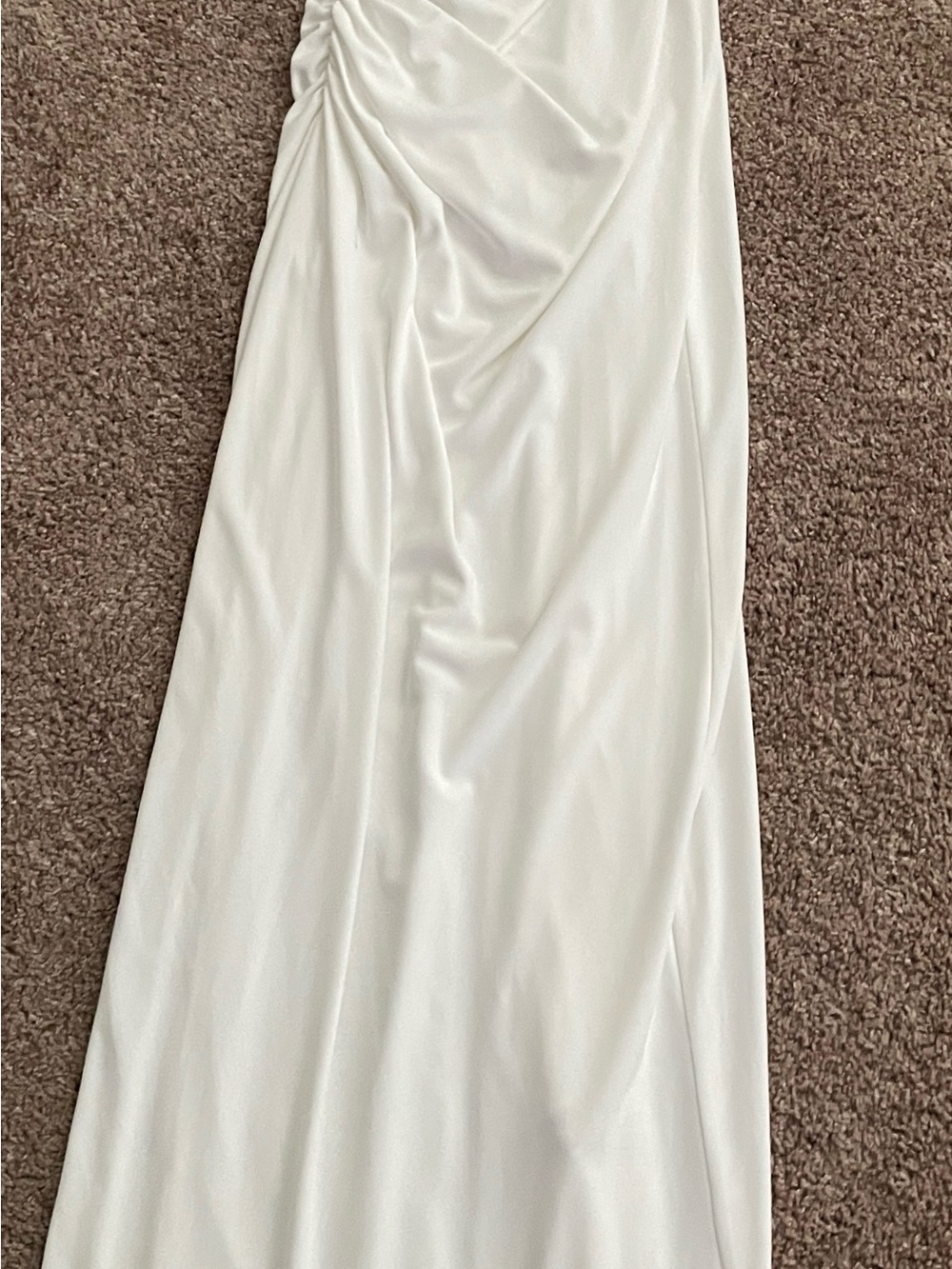 ZARA Cream Draped Sleeveless Dress - Picture 4 of 5